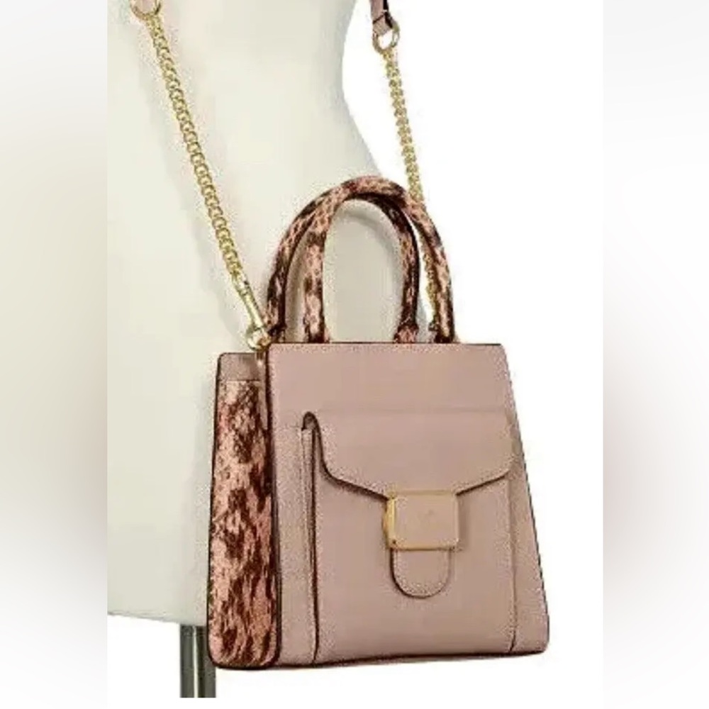 New Coach C6779 Mini Pepper Crossbody Pebble and Embossed Leather Shell Pink - Picture 5 of 6